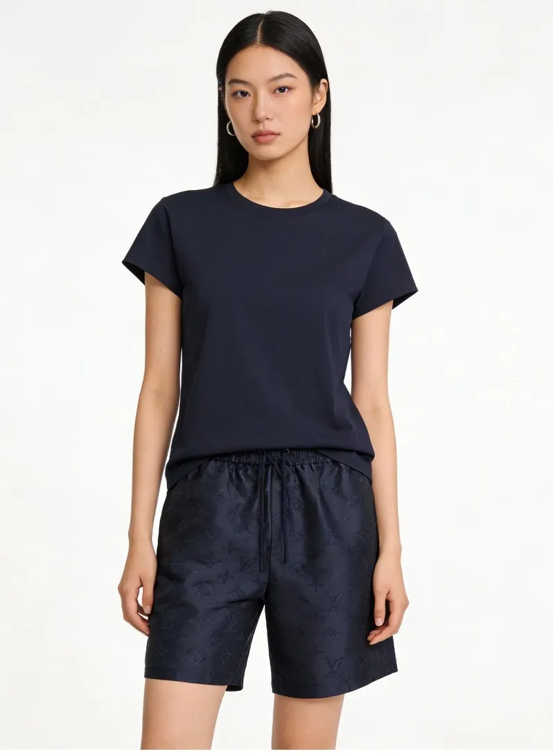 Louis Vuitton/Louis Vuitton dark pattern old flower jacquard short sleeves